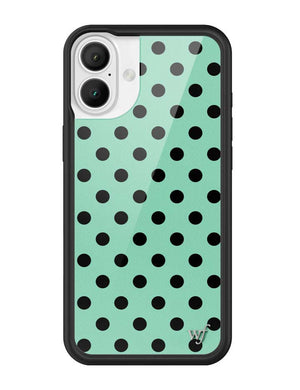 Polka Dot | Turquoise and Black iPhone Case