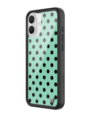 Polka Dot | Turquoise and Black iPhone Case