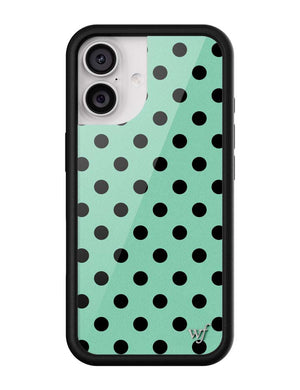 Polka Dot | Turquoise and Black iPhone Case