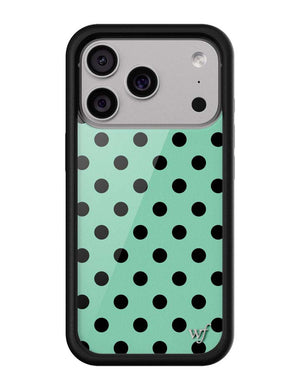 Polka Dot | Turquoise and Black iPhone Case