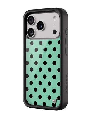 Polka Dot | Turquoise and Black iPhone Case