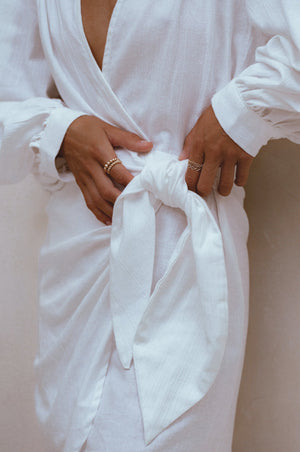 Ti Amo Linen Wrap Dress by ELF