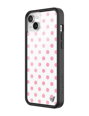 Polka Dot | White and Pink iPhone Case