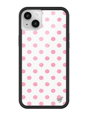 Polka Dot | White and Pink iPhone Case