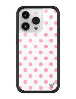 Polka Dot | White and Pink iPhone Case
