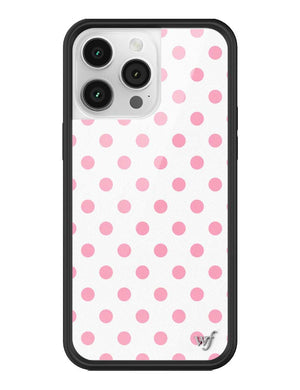Polka Dot | White and Pink iPhone Case