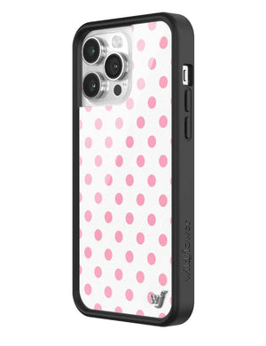 Polka Dot | White and Pink iPhone Case