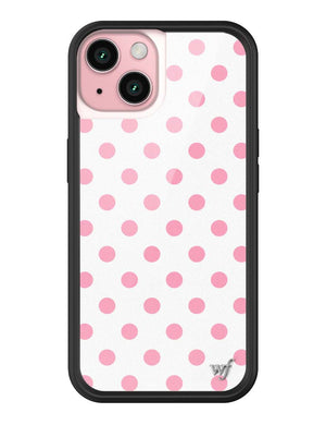 Polka Dot | White and Pink iPhone Case