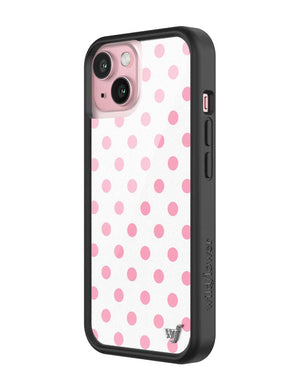 Polka Dot | White and Pink iPhone Case