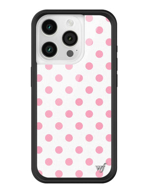 Polka Dot | White and Pink iPhone Case