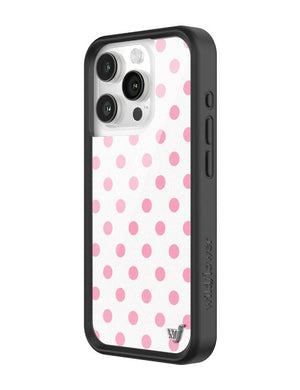 Polka Dot | White and Pink iPhone Case