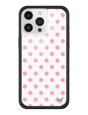 Polka Dot | White and Pink iPhone Case