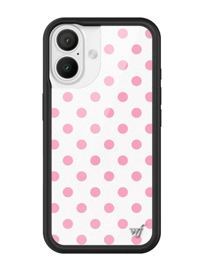 Polka Dot | White and Pink iPhone Case