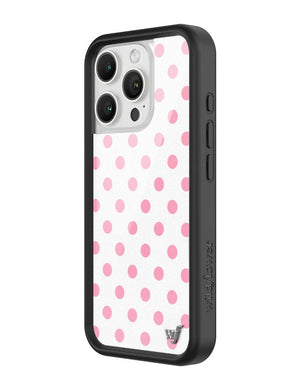 Polka Dot | White and Pink iPhone Case