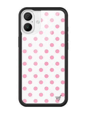 Polka Dot | White and Pink iPhone Case