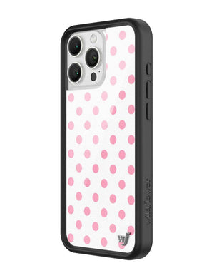 Polka Dot | White and Pink iPhone Case
