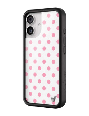 Polka Dot | White and Pink iPhone Case