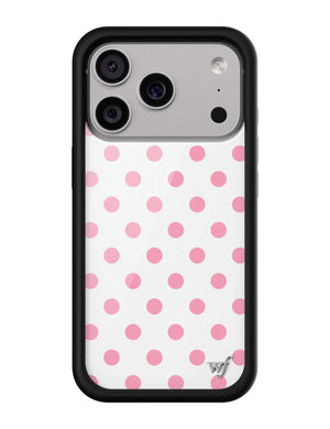 Polka Dot | White and Pink iPhone Case