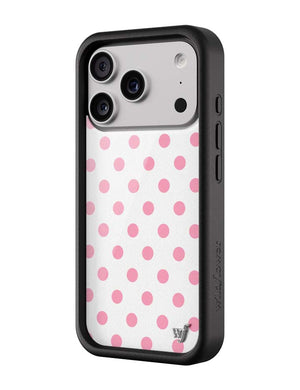 Polka Dot | White and Pink iPhone Case