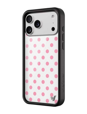 Polka Dot | White and Pink iPhone Case