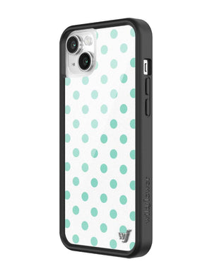 Polka Dot | White and Turquoise iPhone Case