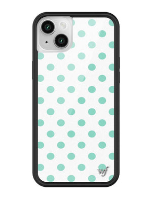 Polka Dot | White and Turquoise iPhone Case