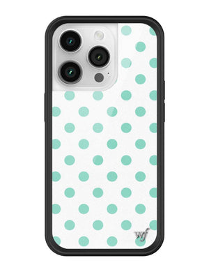 Polka Dot | White and Turquoise iPhone Case