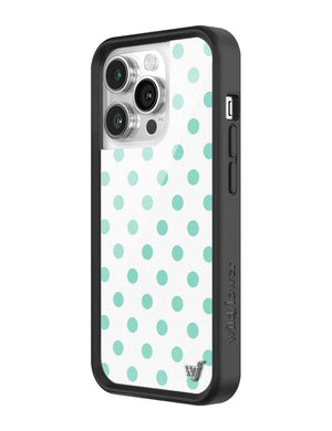 Polka Dot | White and Turquoise iPhone Case