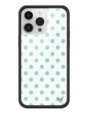 Polka Dot | White and Turquoise iPhone Case