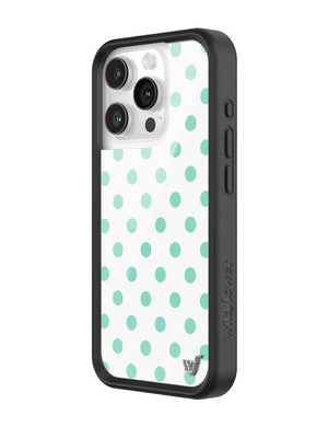 Polka Dot | White and Turquoise iPhone Case