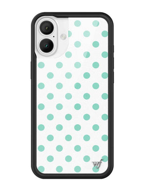 Polka Dot | White and Turquoise iPhone Case