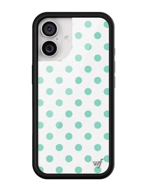 Polka Dot | White and Turquoise iPhone Case