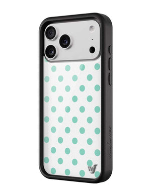 Polka Dot | White and Turquoise iPhone Case