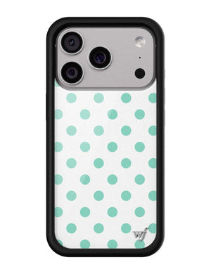 Polka Dot | White and Turquoise iPhone Case