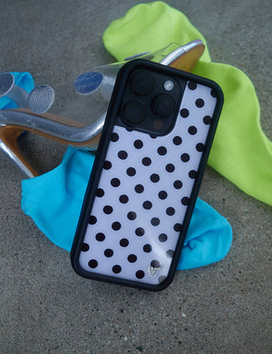 Polka Dot | White and Black iPhone Case