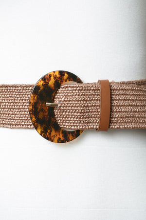 Basketweave Stretch Belt – Textured Waist Cincher