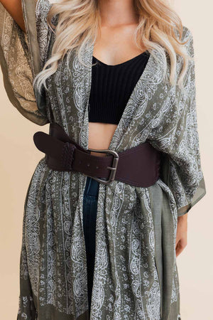 Classic Braided Leather Belt – Wide & Supple Strap