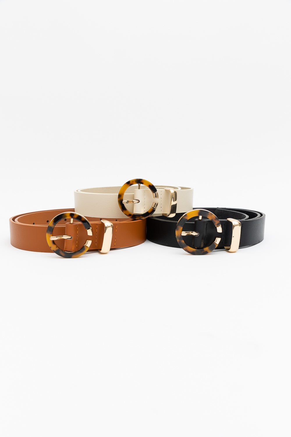 Tortoiseshell O-Ring Belt – Retro-Chic Adjustable Strap