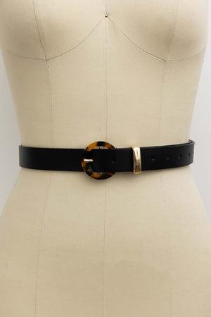 Tortoiseshell O-Ring Belt – Retro-Chic Adjustable Strap