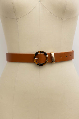 Tortoiseshell O-Ring Belt – Retro-Chic Adjustable Strap