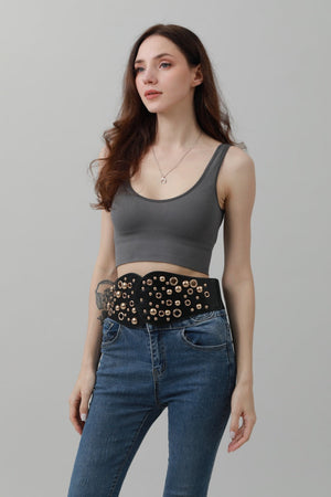 Western Wide Rivet Belt – Vintage Cowboy Chic 🤠✨
