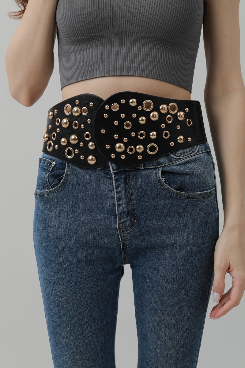 Western Wide Rivet Belt – Vintage Cowboy Chic 🤠✨