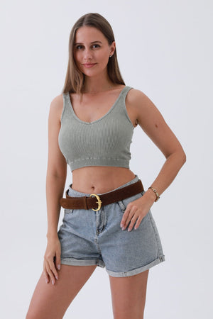 Chic Modern Suede Belt – Gold Circle Buckle for Effortless Style ✨💫