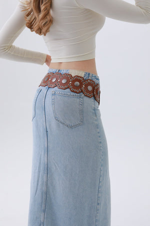 Classic Western Leather Belt – Vintage Cowboy Style ⚜️🤠