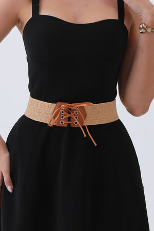 Adjustable Bow Belt – Stretchy Woven Waistband🌸✨