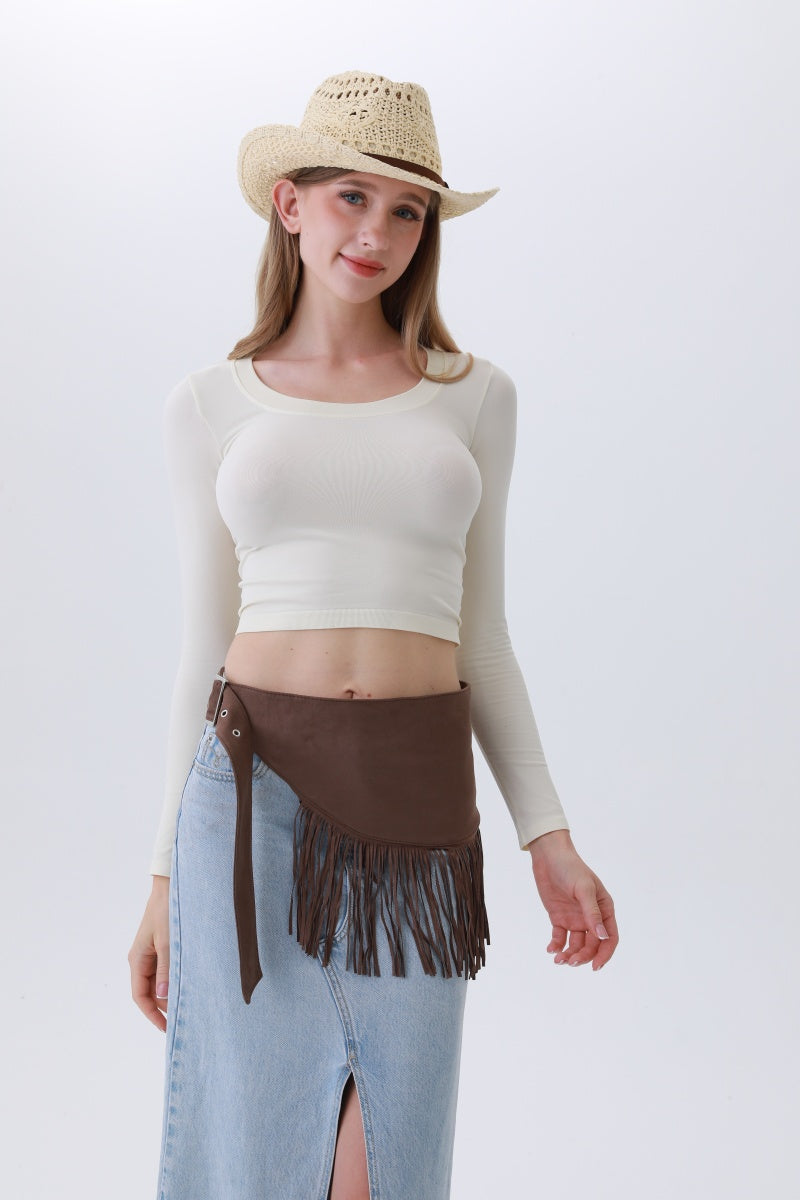 Ethnic Jazz Waist Cincher – Bohemian Fringe Belt✨🎷&nbsp;