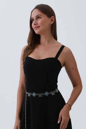 Boho Butterfly Chain Belt – Vintage Western Waist Accent🌸⛓️