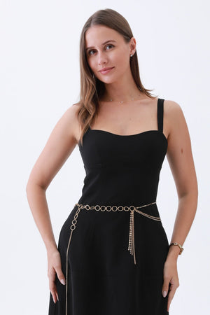 Triple-Layer Rhinestone Belt – Chain & Tassel Bohemian Glam✨🔗&nbsp;