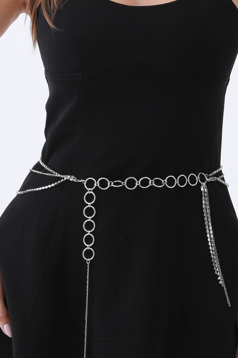 Triple-Layer Rhinestone Belt – Chain & Tassel Bohemian Glam✨🔗&nbsp;