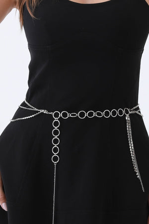Triple-Layer Rhinestone Belt – Chain & Tassel Bohemian Glam✨🔗&nbsp;